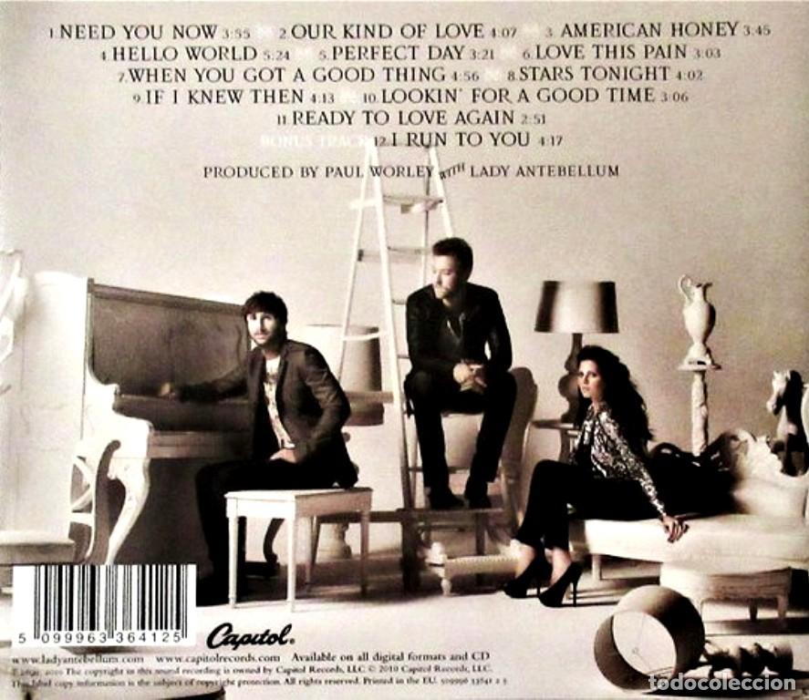 CDs de m&uacute;sica: LADY ANTEBELLUM. NEED YOU NOW. CD. - Foto 2