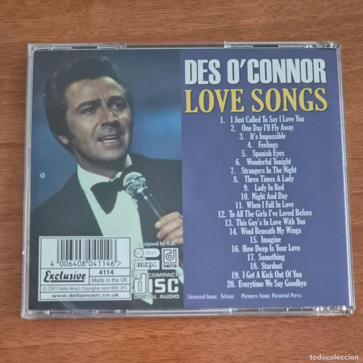 CDs de m&uacute;sica: LOVE SONGS - DES OCONNOR (CD) - Foto 2