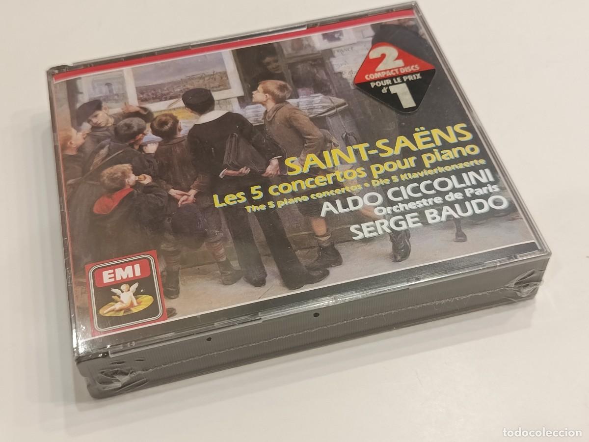 CDs de m&uacute;sica: SAINT-SAENS - LES 5 CONCERTOS POUR PIANO - ALDO CICCOLINI - SERGE BAUDO - EMI 2 CD CMS 7694432 -PREC