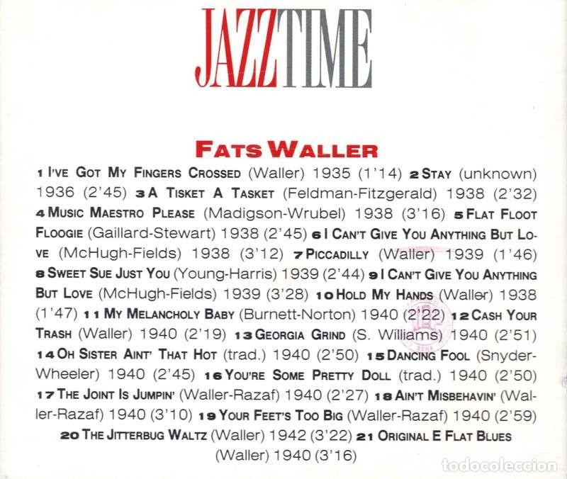 CDs de m&uacute;sica: Fats Waller - Jazz Time. CD - Foto 2