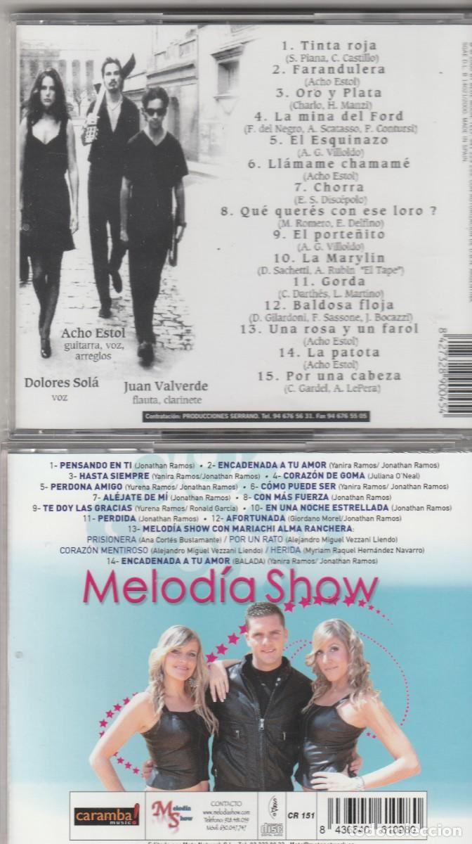 CDs de m&uacute;sica: LA CHICANNA AYER HOY ERA MA&Ntilde;ANA + MELODIA SHOW PENSANDO EN TI-PRECIOS DE FABRICA