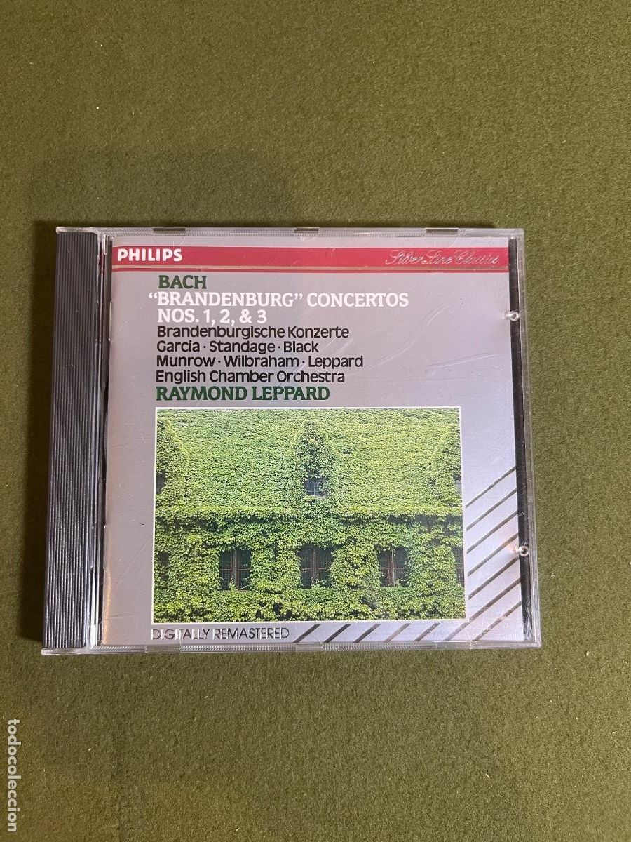 CDs de m&uacute;sica: CD Johann Sebastian Bach Conciertos de Brandeburgo BWV 1046 1047 1048 Philips Raymond Leppard Englis