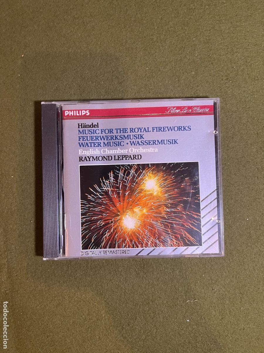 CDs de m&uacute;sica: CD Georg Friedrich H&auml;ndel M&uacute;sica Acu&aacute;tica Water Music M&uacute;sica para los Reales Fuegos Artificiales Phi