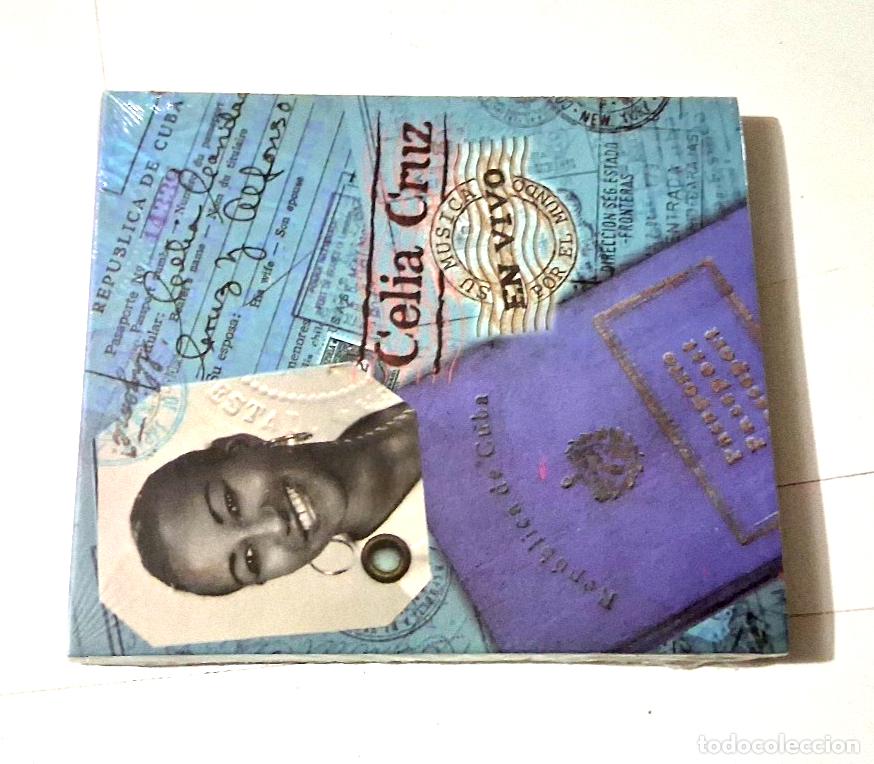 CDs de m&uacute;sica: CELIA CRUZ &rdquo;SU MUSICA POR EL MUNDO EN VIVO&rdquo; CD 10 TRACKS PRECINTADO SEALED