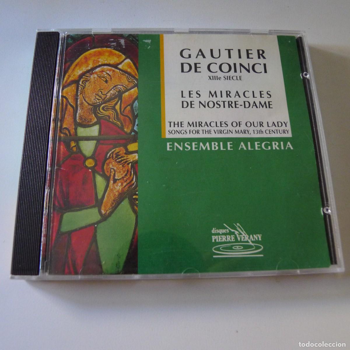 CDs de m&uacute;sica: Ensemble Alegria, Gautier de Coinci &ndash; Les Miracles de Nostre-Dame CD
