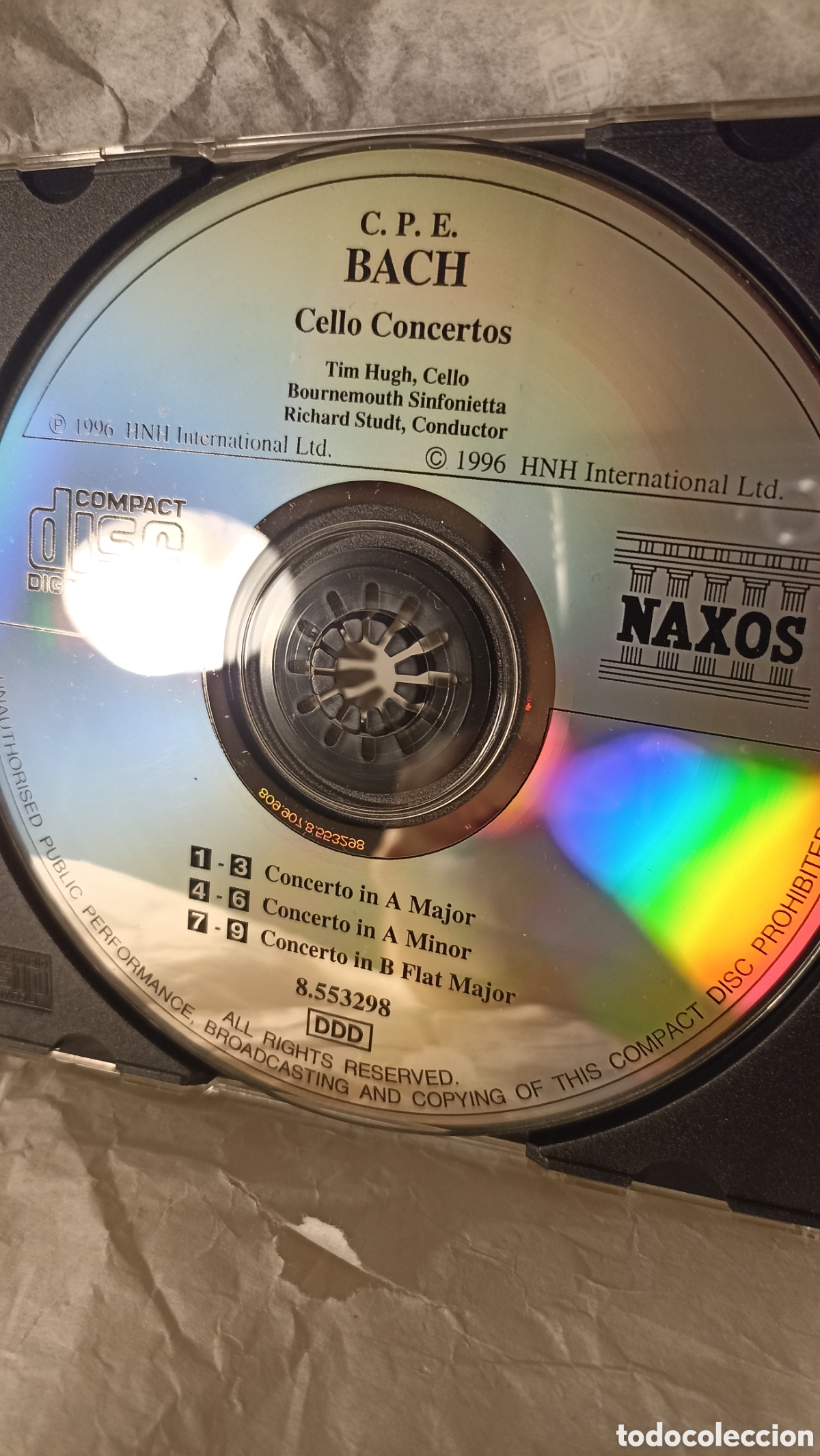 CDs de m&uacute;sica: MINT!!Conciertos para violonchelo de C.P.E. Bach. - Foto 3