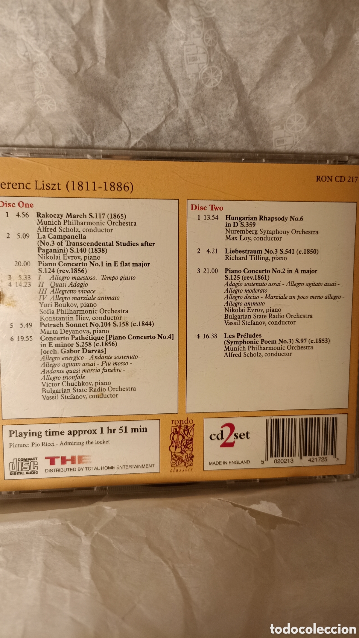 CDs de m&uacute;sica: 2CD MINT!!Franz Liszt - Foto 2