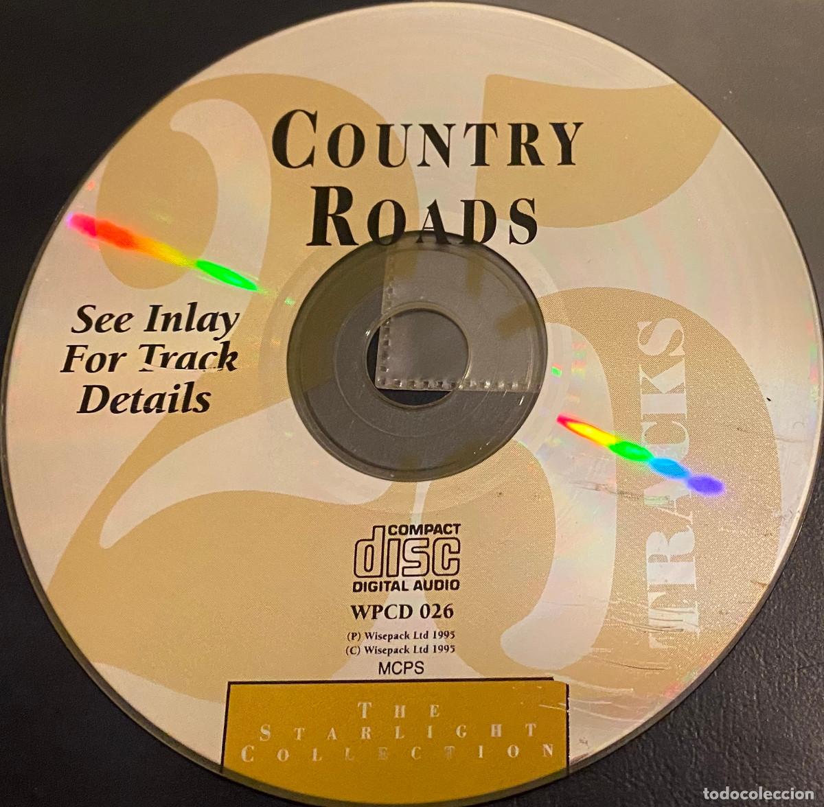 Musik-CDs: 'Country Roads'. Patsy Cline, Willie Nelson, Freddy Fender, etc. 25 temas. En funda transparente.