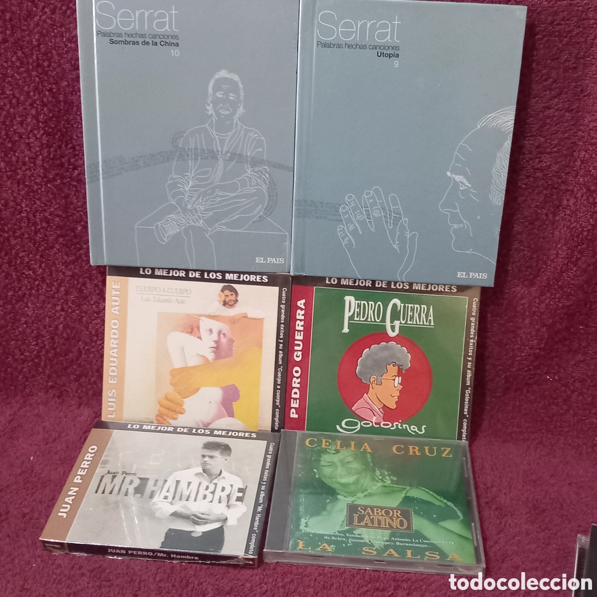 CD de M&uacute;sica: LOTE 7&times;CDs JUAN PERRO+LUIS E.AUTE+PEDRO GUERRA+CELIA CRUZ+SERRAT+SINATRA(5 PRECINTADOS)