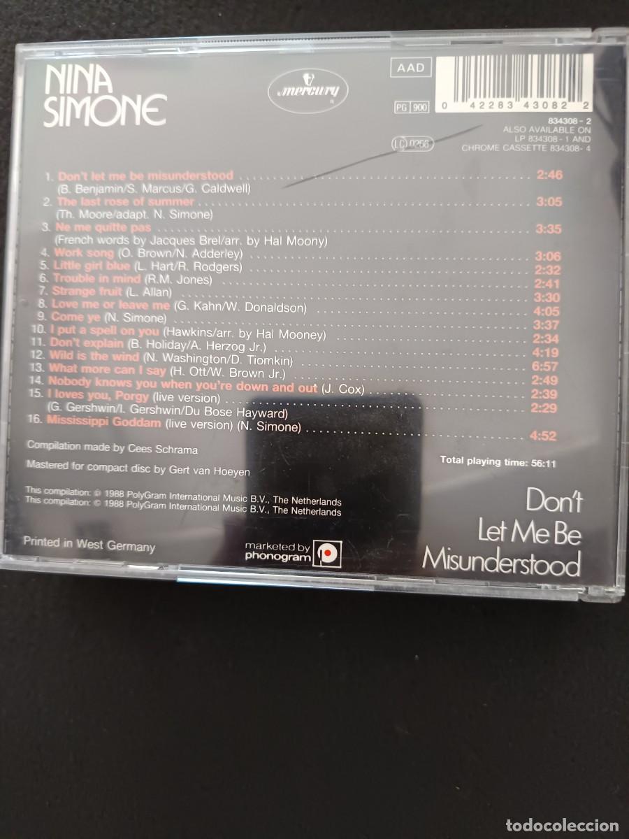 CDs de m&uacute;sica: NINA SIMONE. DONT LET ME BE MISUNDERSTOOD - Foto 2