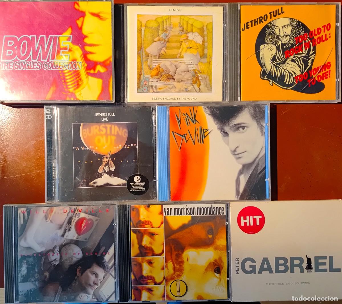 CDs de m&uacute;sica: Lote 9 CD Pop Rock - Peter Gabriel, David Bowie, Jethro Tull...