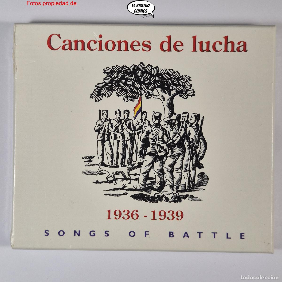 CDs de m&uacute;sica: Canciones de lucha 1936-1939, Songs of battle, CD + libreto en castellano e ingl&eacute;s, Tabalet, 2001