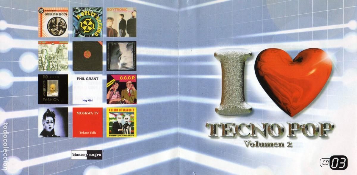 CDs de m&uacute;sica: i love tecno pop vol 2 (2002) [blanco y negro]