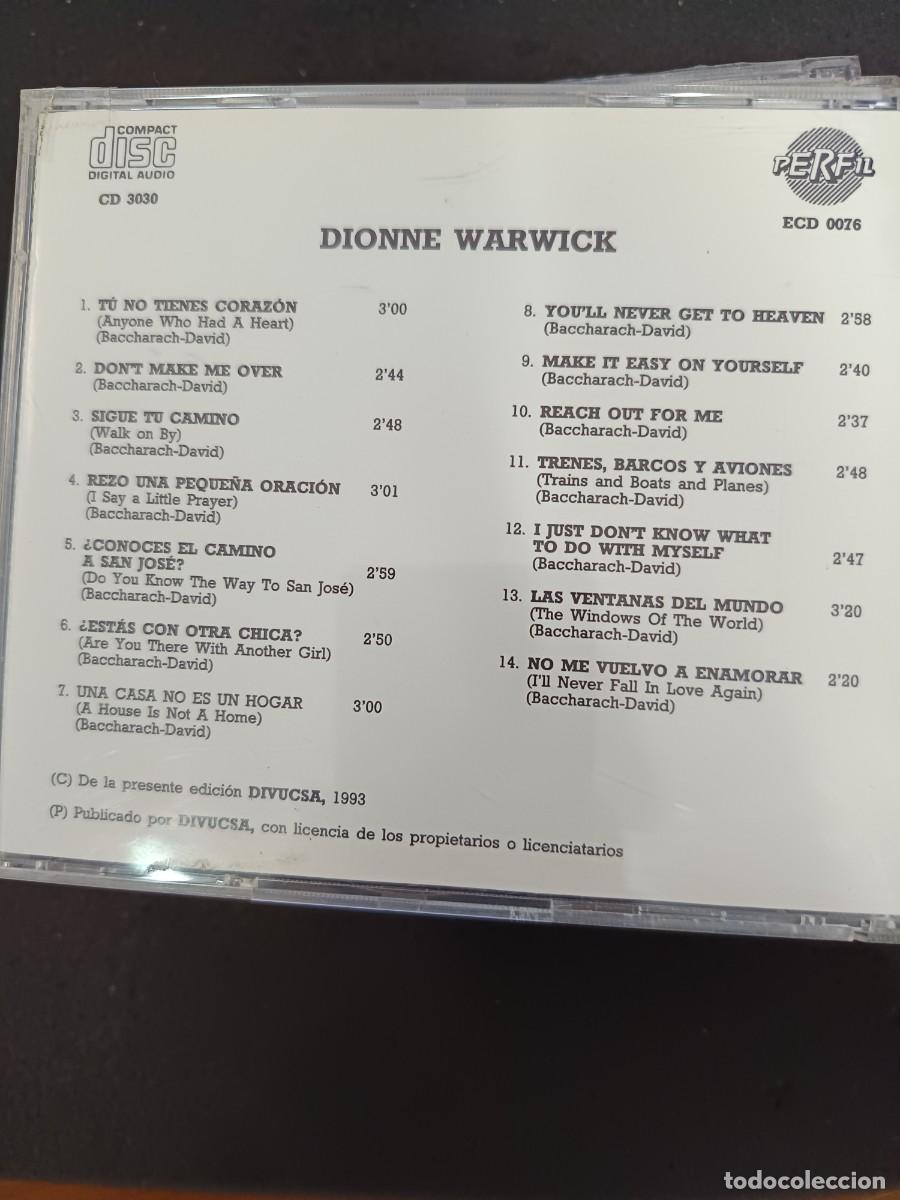 CDs de m&uacute;sica: DIONNE WARWICK. (PERFIL) - Foto 2