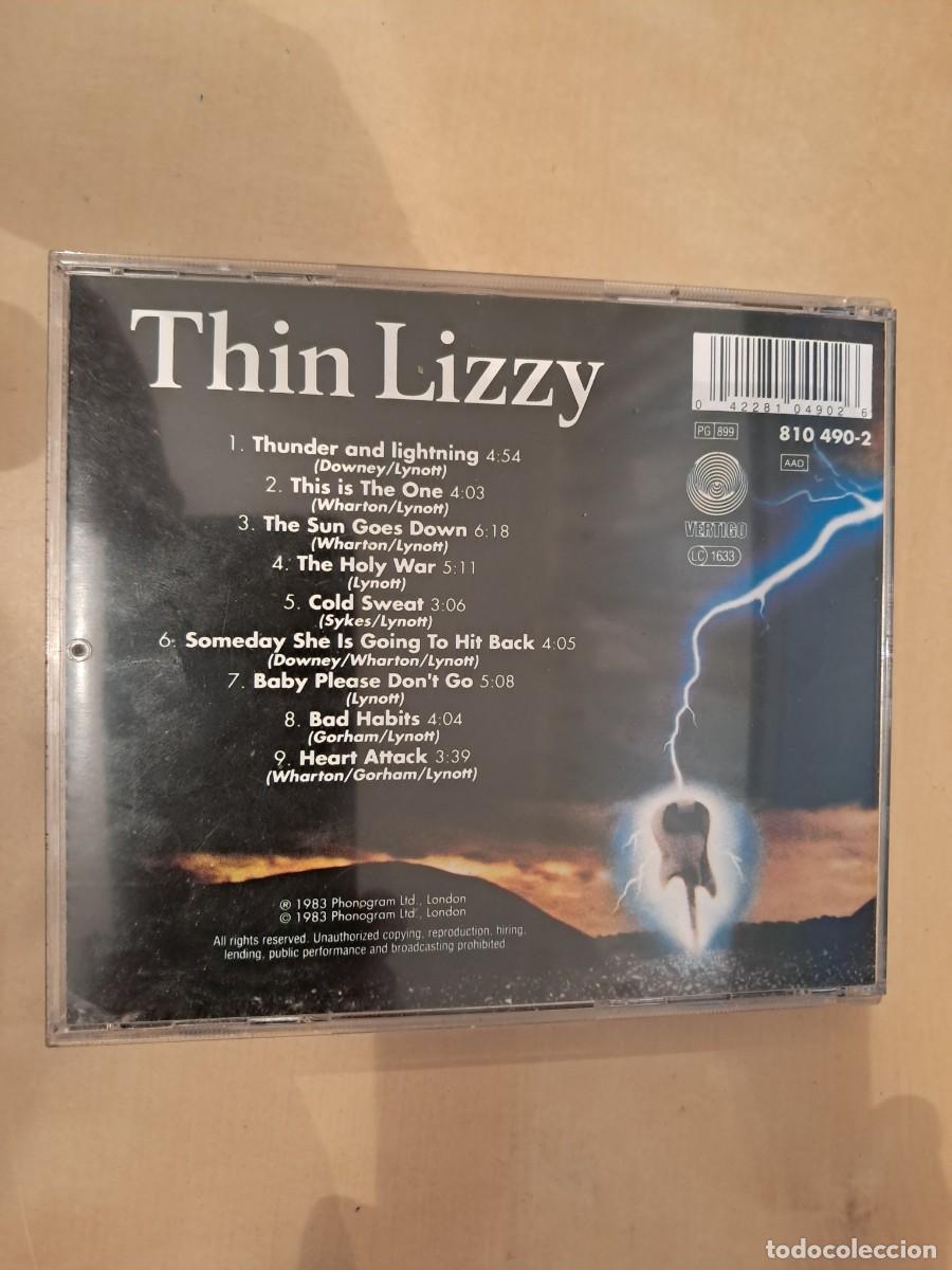 CDs de m&uacute;sica: Thin Lizzy , Thunder And Lightning , CD perfecto estado. Hard Rock - Foto 2