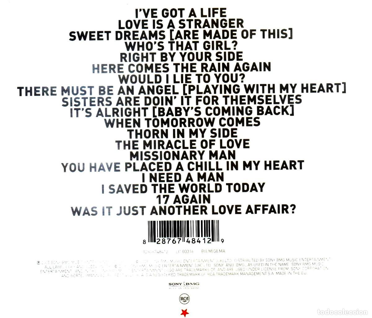 CDs de m&uacute;sica: EURYTHMICS. ULTIMATE COLLECTION. RECOPILATORIO. CD. - Foto 3