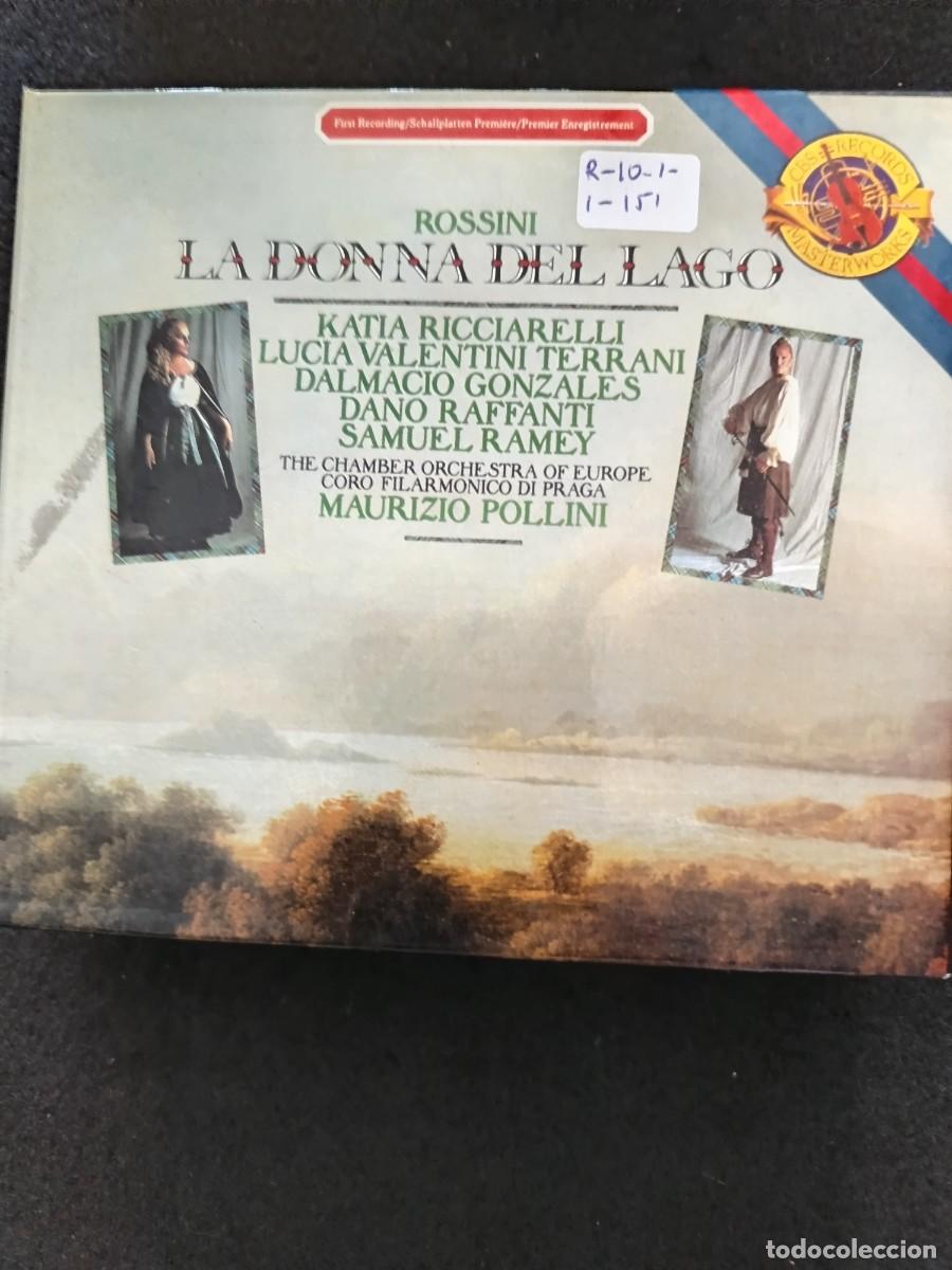 CDs de m&uacute;sica: 2 CD. ROSSINI. LA DONNA DEL LAGO. DIR: MAURIZIO POLLINI. INT&Eacute;RP: KATIA RICCIARELLI, LUCIA VALENTINA
