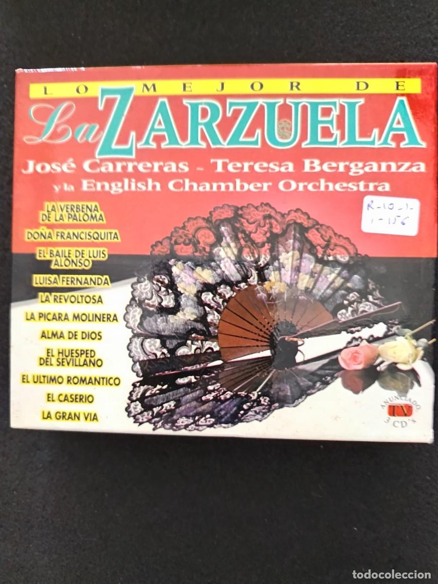 CDs de m&uacute;sica: 3CD. LO MEJOR DE LA ZARZUELA. JOS&Eacute; CARRERAS, TERESA BERGANZA Y LA ENGLISH CHAMBER ORCHESTRA