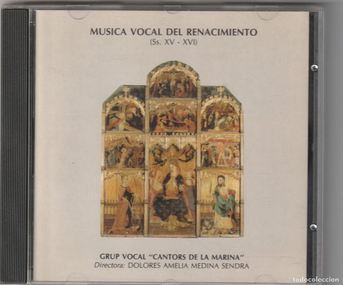 CDs de m&uacute;sica: MUSICA VOCAL DEL RENACIMIENTO S. XV-XVI - GRUP VOCAL CANTORS DE LA MARINA (CD DIFUSIO MEDITERRANEA)