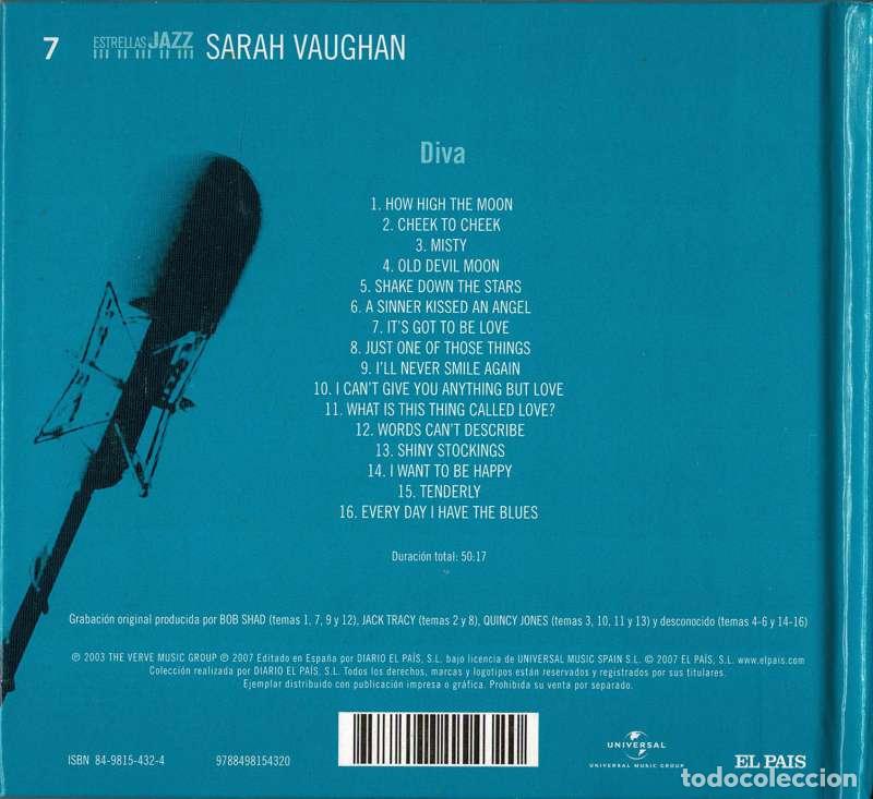 CDs de m&uacute;sica: Sarah Vaughan - Diva. CD - Foto 2