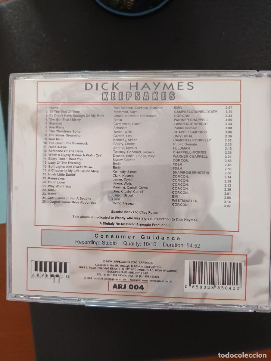 CDs de m&uacute;sica: DICK HAYMES. KEEPSAKES - Foto 2
