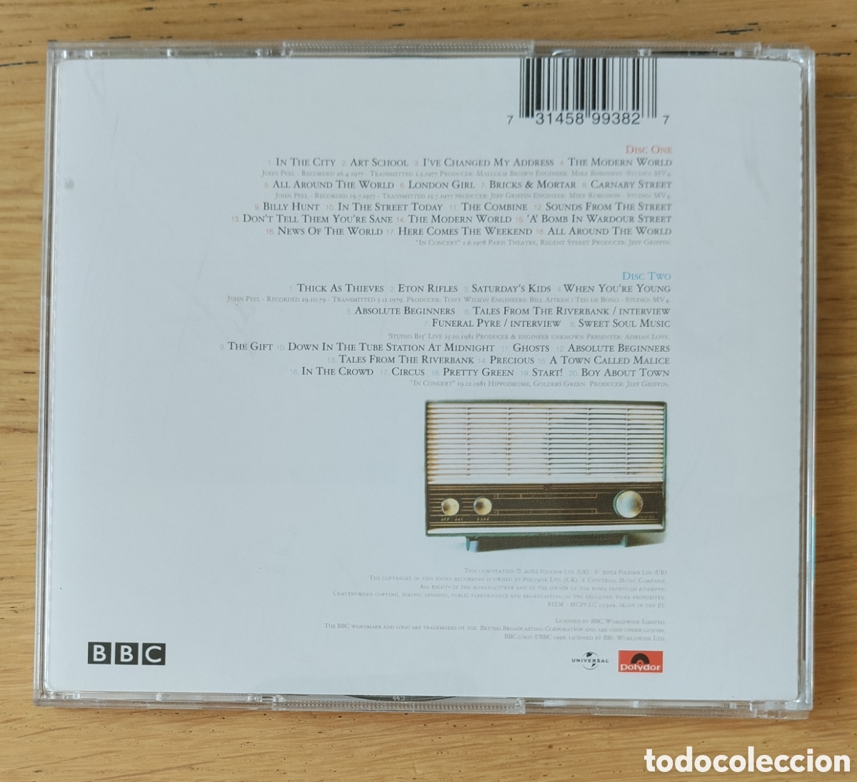 CDs de m&uacute;sica: THE JAM: &rdquo;THE JAM AT THE BBC&rdquo; DOBLE CD 2002 - Foto 2