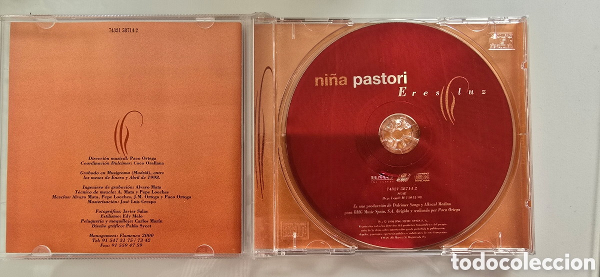 CDs de m&uacute;sica: NI&Ntilde;A PASTORI (Eres luz) - Foto 2