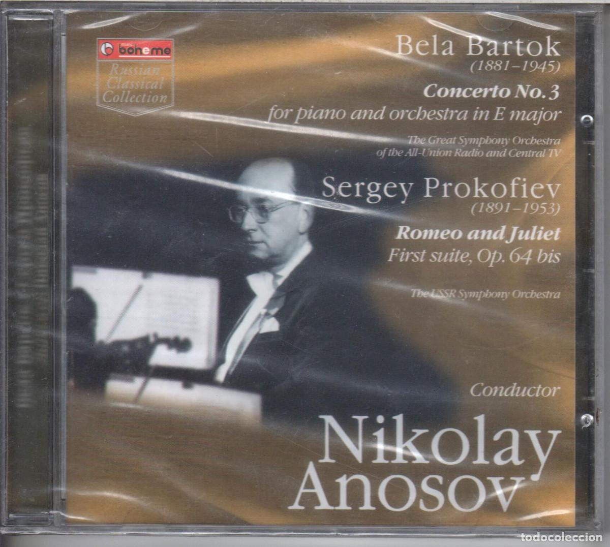 Music CDs: Nikolai ANOSOV dirige Concierto N. 3 de BARTOK (Nikolayeva) PROKOFIEV Nuevo precintado