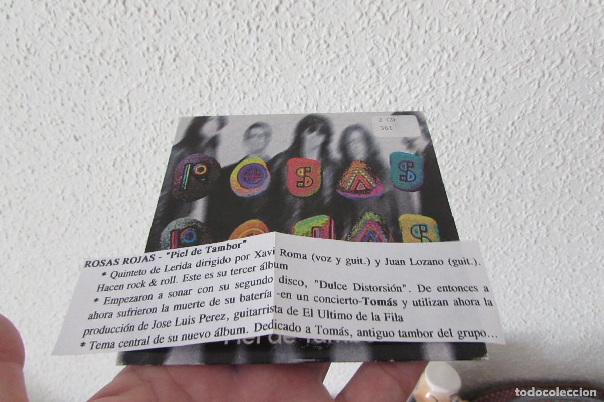 CDs de m&uacute;sica: ROSAS ROJAS PIEL DE TAMBOR CD ALBUM CARTON CADENA 100-EL ULTIMO DE LA FILA