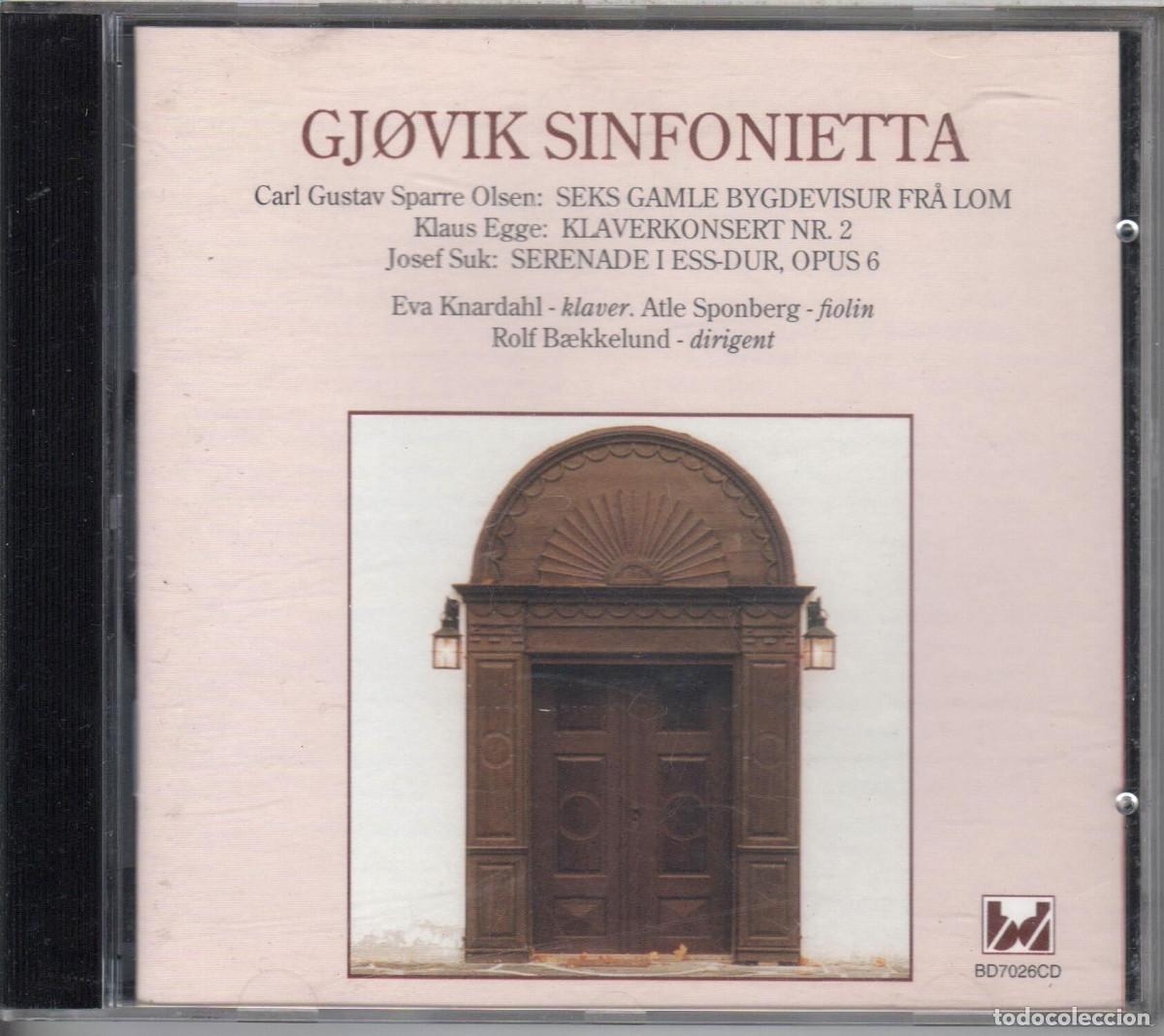 CDs de m&uacute;sica: Jose Suk, Klaus Egge, Carl Olsen. Gj&oslash;vik Sinfonietta Nuevo precintado