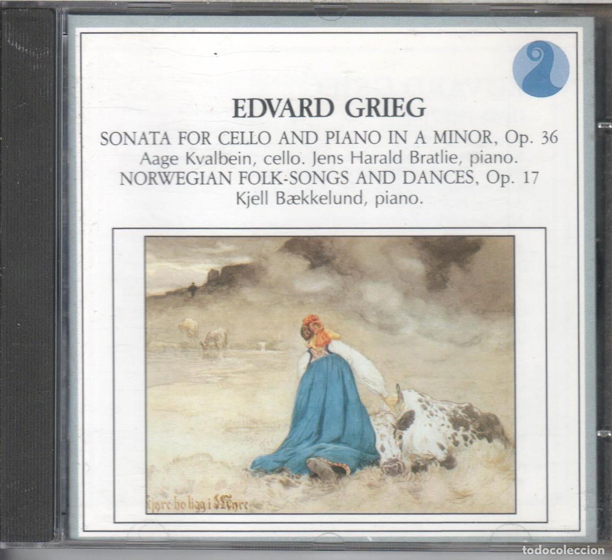 CDs de m&uacute;sica: Grieg: Sonata para cello y piano. Danzas y canciones folkl&oacute;ricas noruegas Nuevo precintado