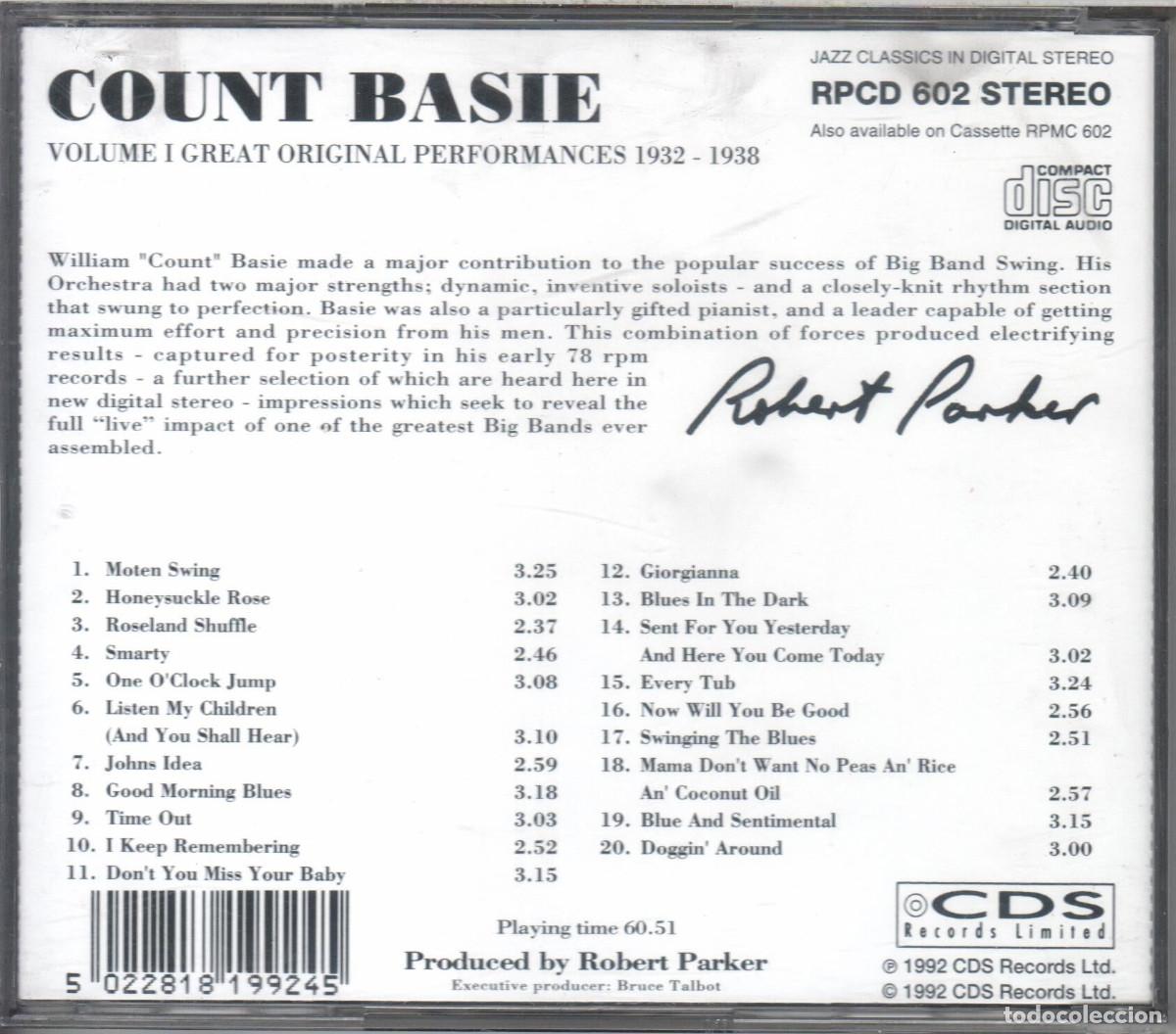 CDs de m&uacute;sica: Count Basie Vol. 1 Nuevo sin precintar - Foto 2