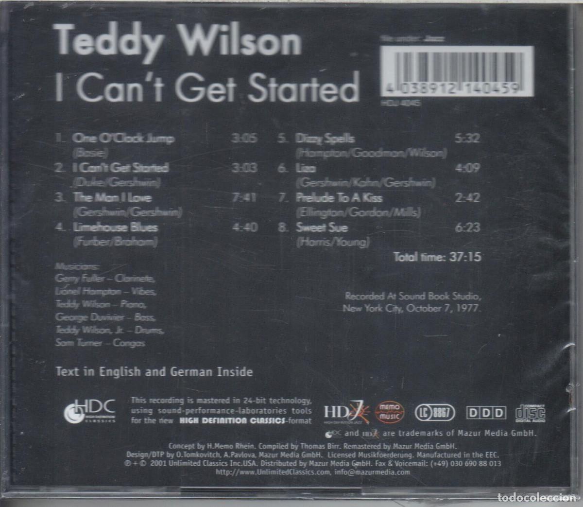 CDs de m&uacute;sica: Teddy Wilson: I cant get started Nuevo precintado - Foto 2