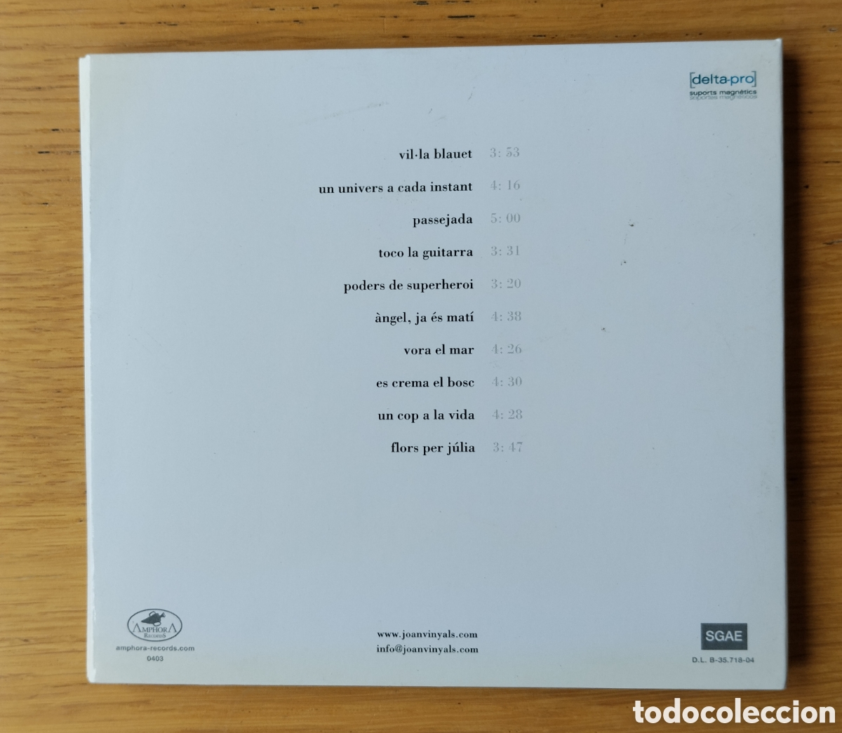 CDs de m&uacute;sica: JOAN VINYALS: &rdquo; VIL.LA BLAUET&rdquo; CD 2004 -POP - Foto 2