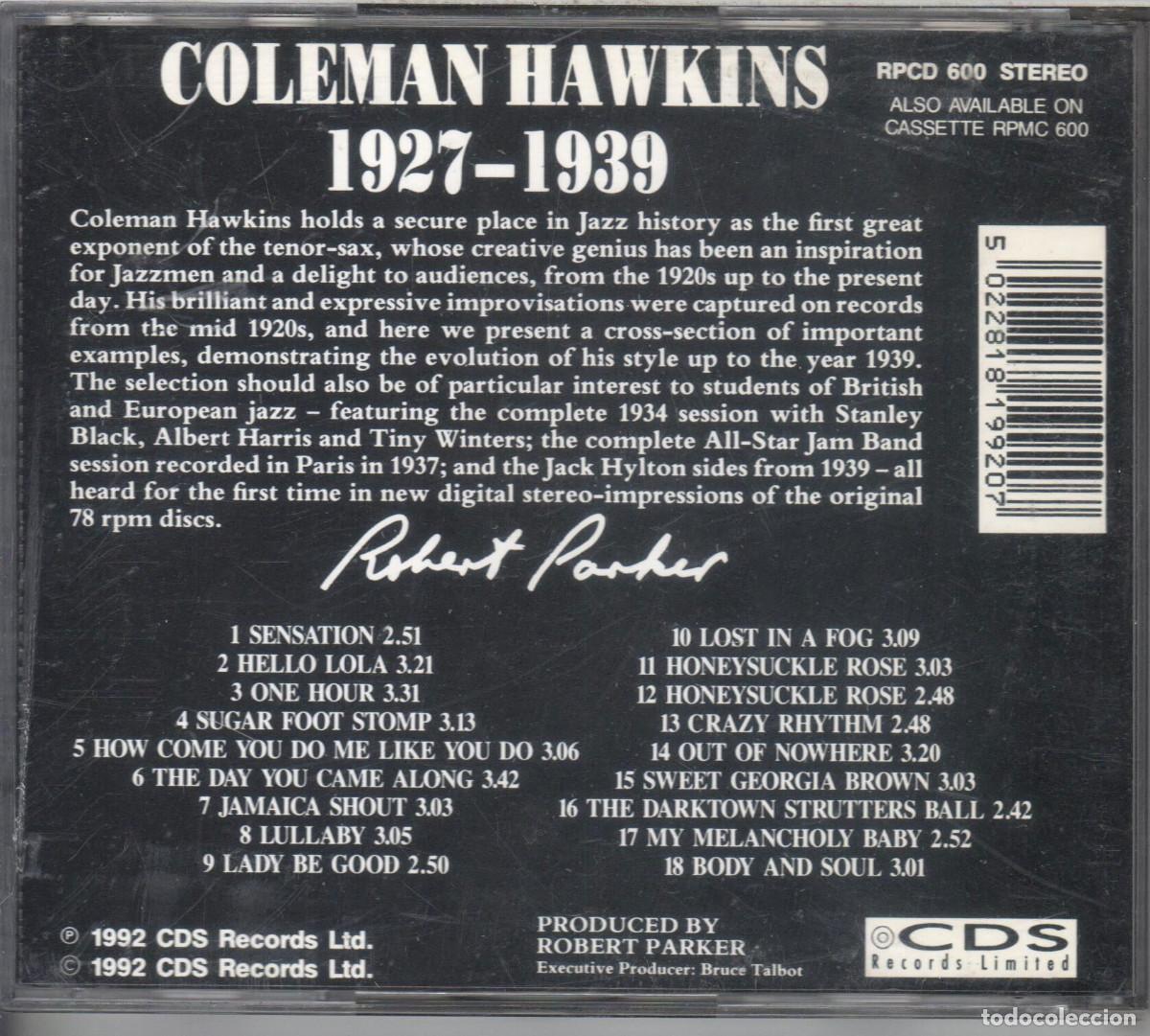 CDs de m&uacute;sica: Coleman Hawkins Nuevo sin precintar - Foto 2