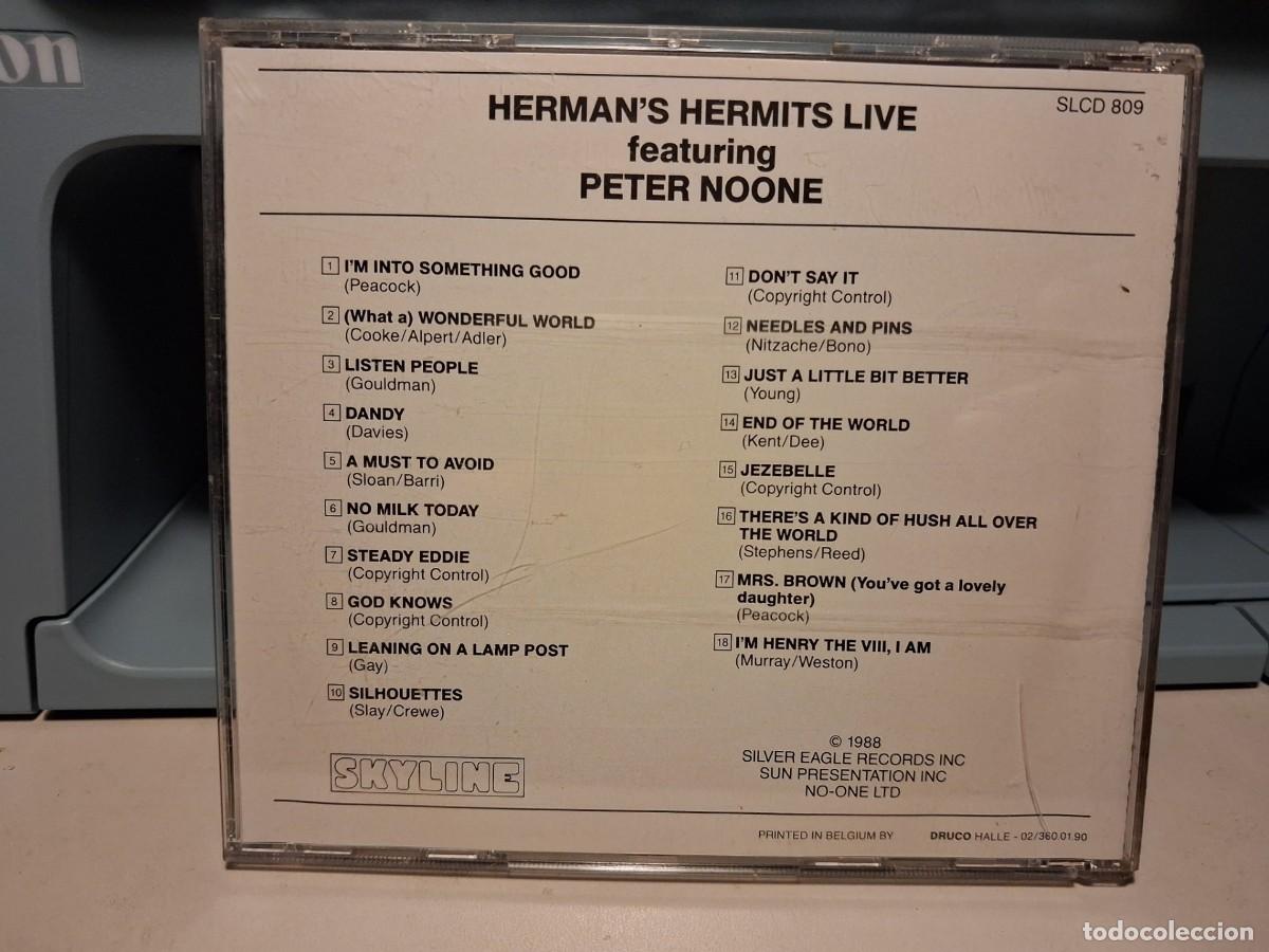 CDs de m&uacute;sica: CD HERMAN&acute;S HERMITS LIVE ( CON PETER NOONE) - Foto 3