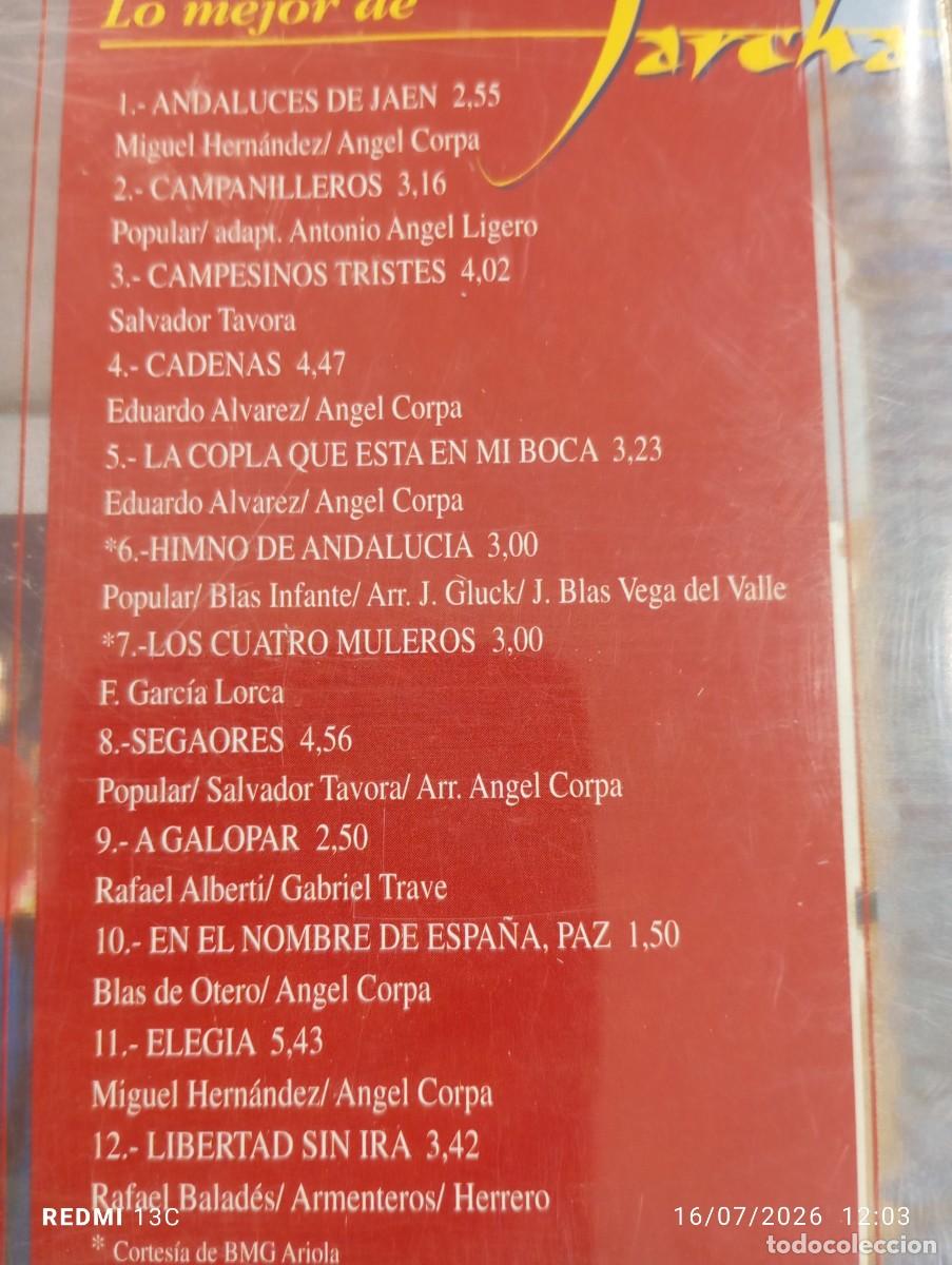 CDs de m&uacute;sica: CD - Lo mejor de Jarcha - Foto 4