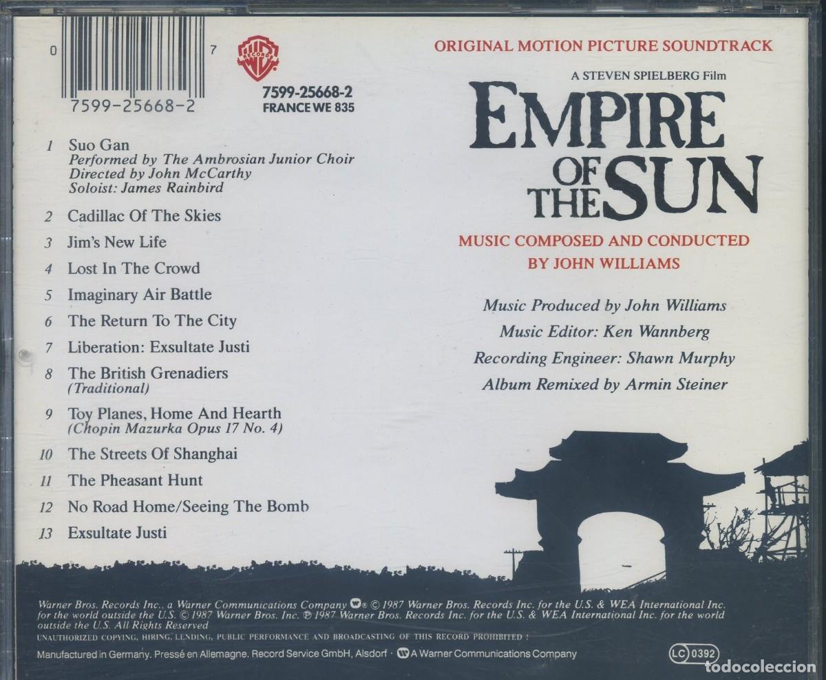 CDs de m&uacute;sica: El imperio del sol (John Williams) - Foto 2