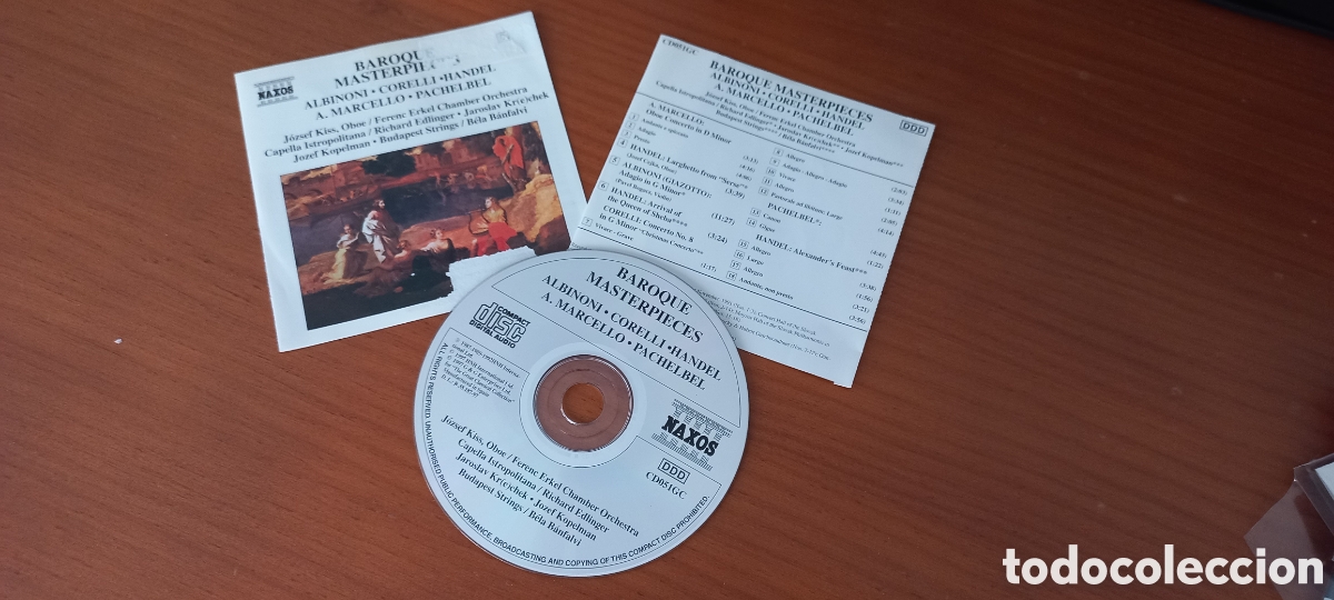 CDs de m&uacute;sica: Baroque masterpieces Albinoni Corelli Naxos
