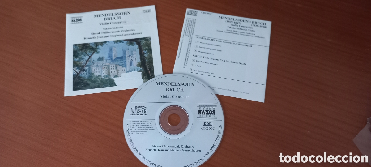 CDs de m&uacute;sica: Mendelssohn, Bruce Viol&iacute;n Concertos Takako Nishizaki. Naxos