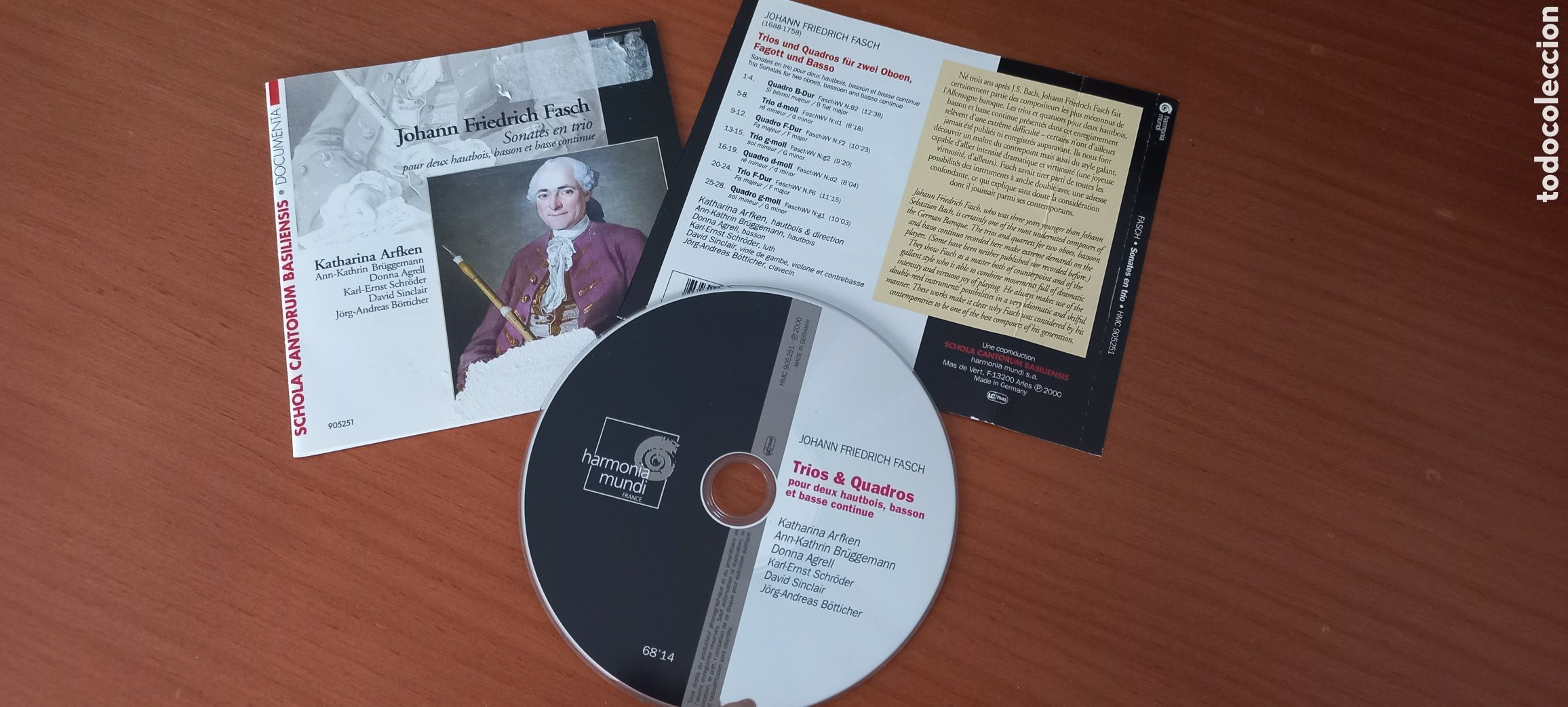 CDs de m&uacute;sica: Johann Friedrich Fasch Sonates en trio Schola Cantorum Basiliensis