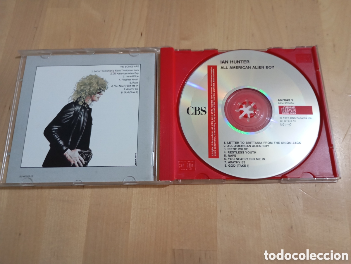 CDs de m&uacute;sica: CD IAN HUNTER All American Alien Boy. CBS - Foto 2