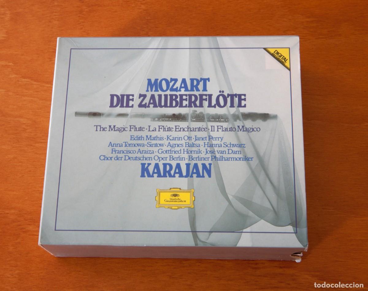CDs de m&uacute;sica: MOZART DIE ZAUBERFL&Ouml;TE HEERBERT VON KARAJAN Deutche Grammophon 3 COMPCT DISCS DIGITAL &ndash; STEREO 410 9