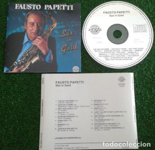 CDs de m&uacute;sica: FAUSTO PAPETTI ** Sax in gold ** CD 1989