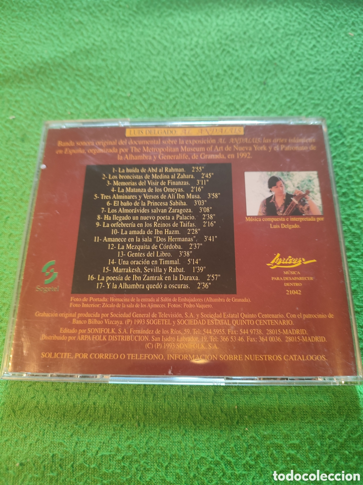 CDs de m&uacute;sica: Luis Delgado - Al - Andalus edici&oacute;n 1993 - Foto 3
