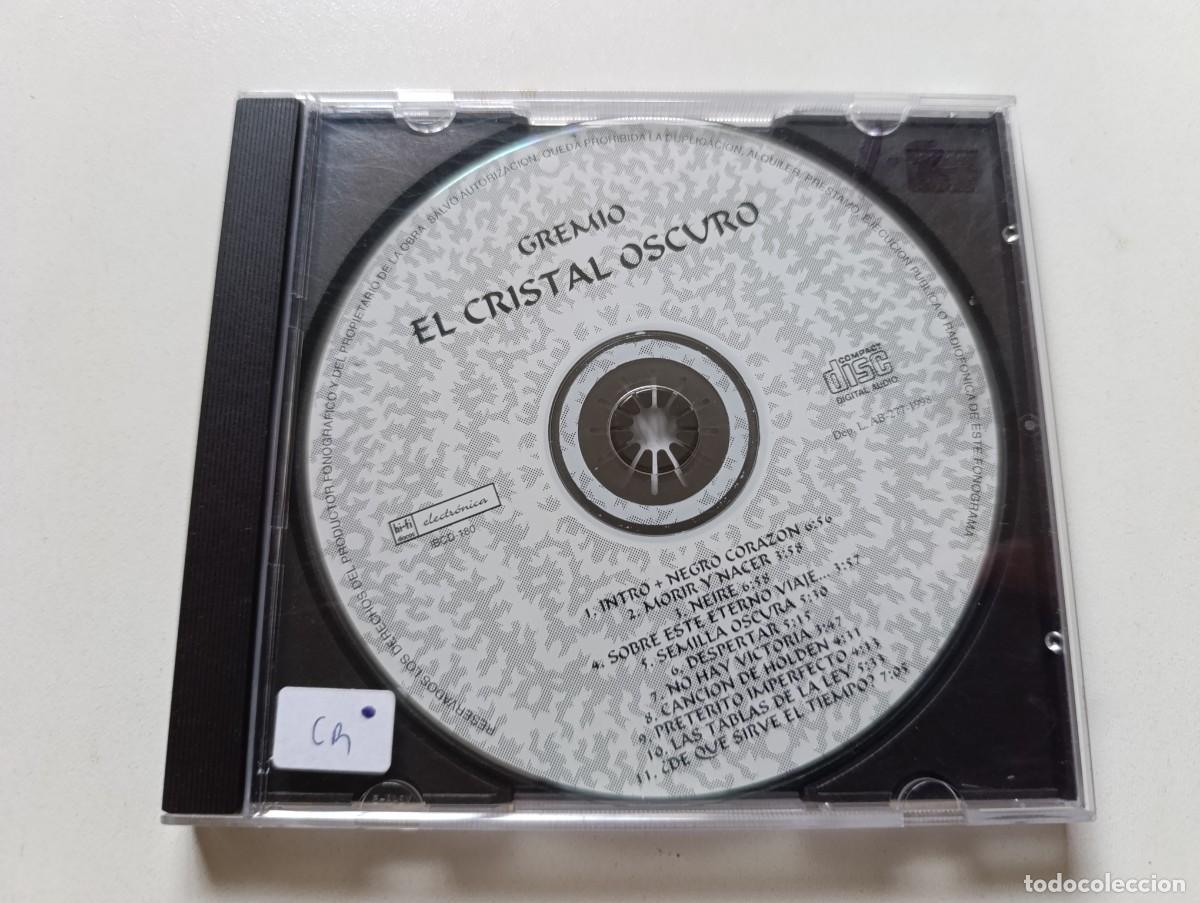 CDs de m&uacute;sica: GREMIO 'El Cristal Oscuro' CD &Aacute;lbum 1998 banda de rock heavy de Alc&aacute;zar de San Juan (Ciudad Real)