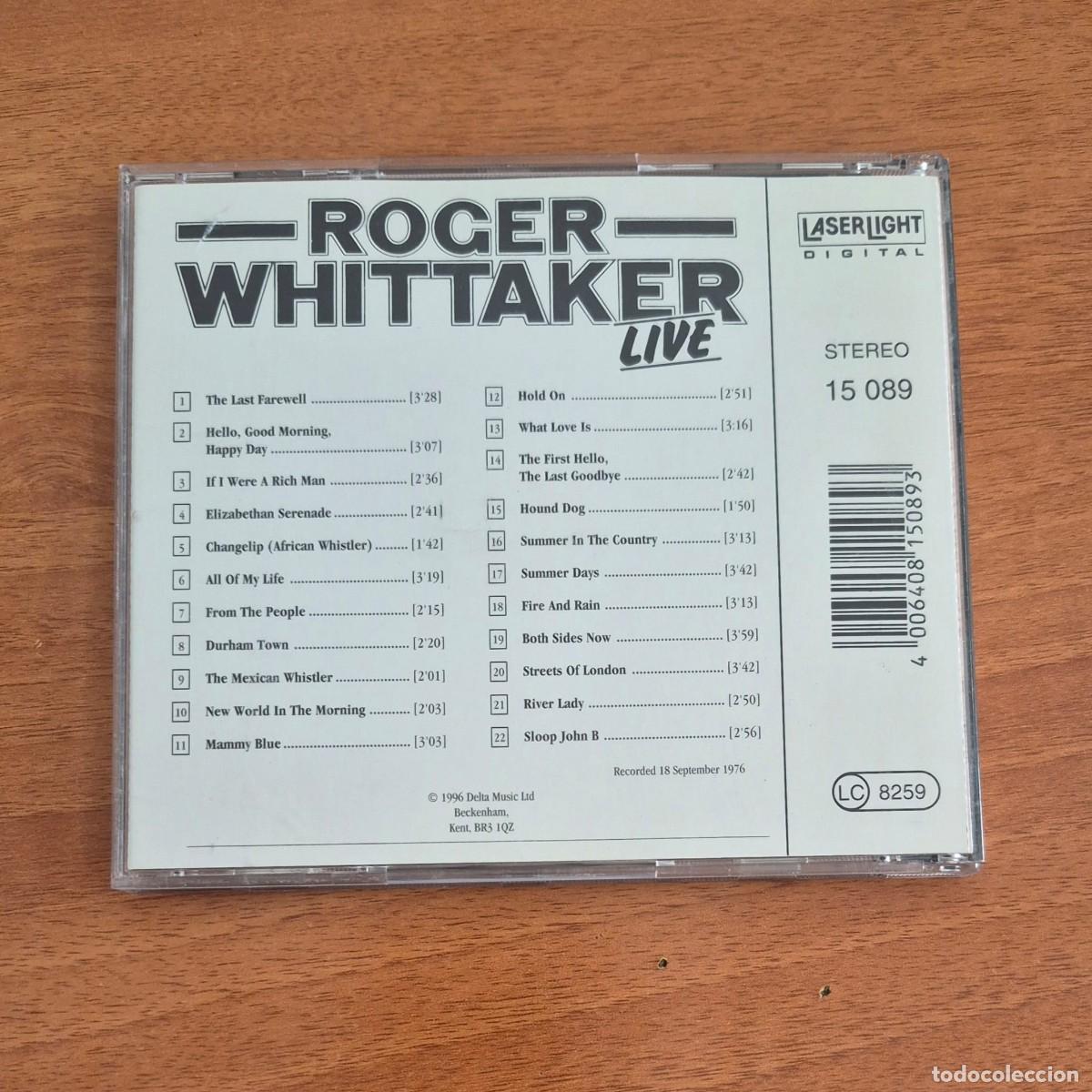 CDs de m&uacute;sica: LIVE - ROGER WHITTAKER (CD) - Foto 2