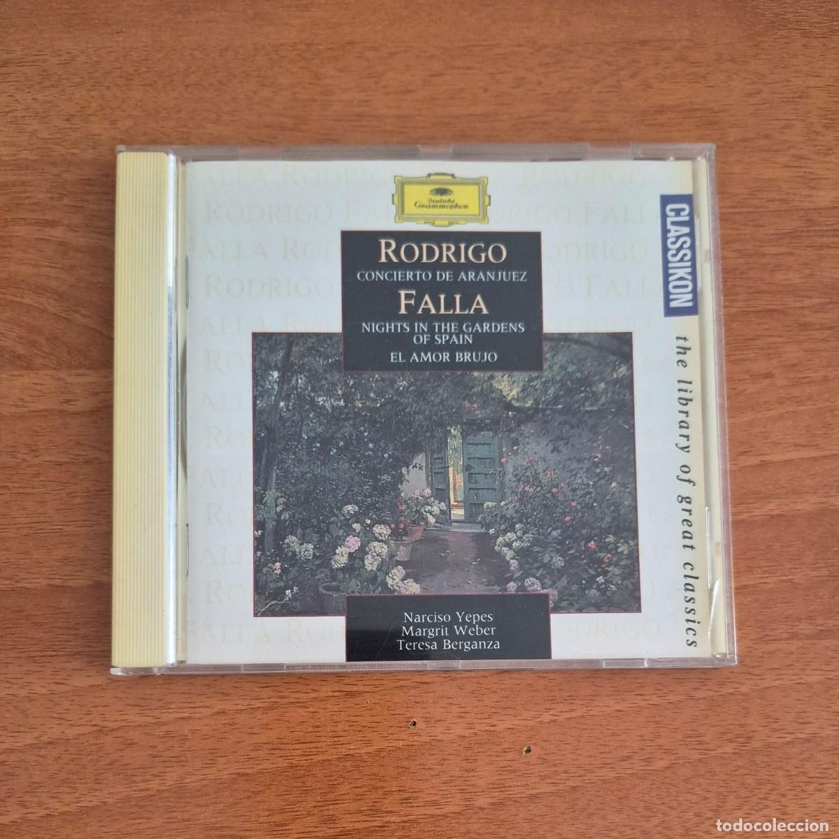 CDs de m&uacute;sica: CONCIERTO DE ARANJUEZ (RODRIGO) / NIGHTS IN THE GARDENS OF SPAIN, EL AMOR BRUJO (FALLA) - CD