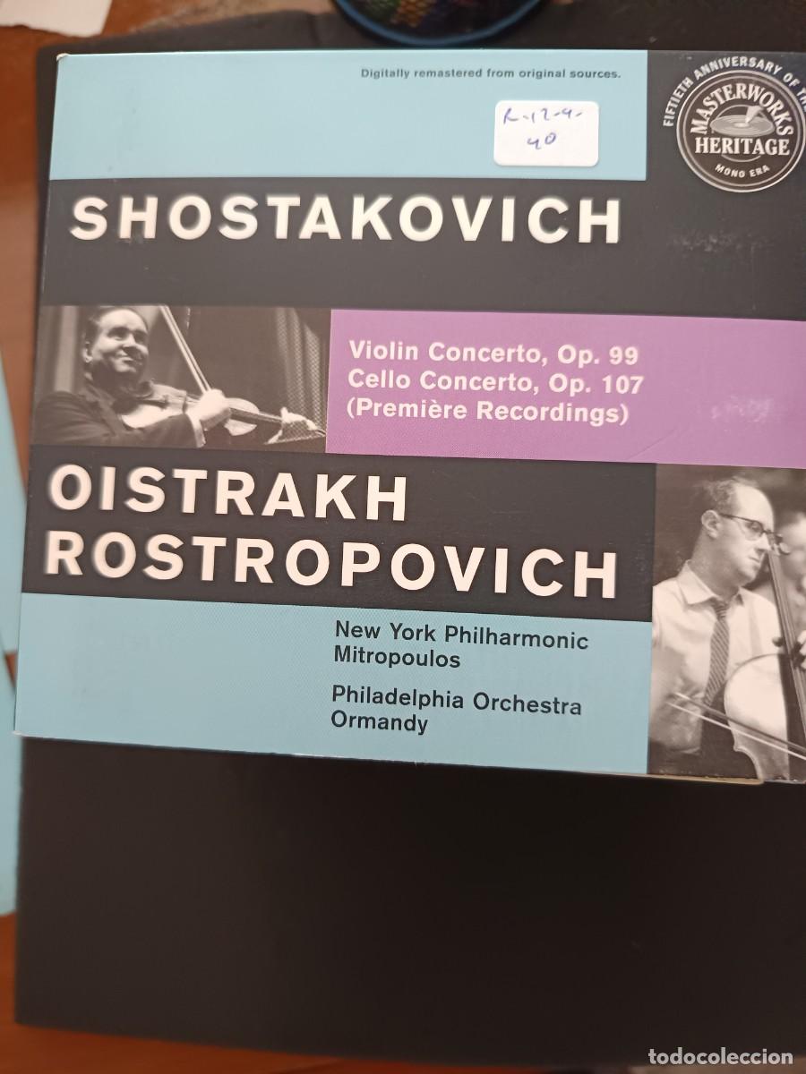 CDs de m&uacute;sica: SHOSTAKOVICH: VIOLIN CONCERTO, OP 99/ CELLO CONCERTO, OP. 107 (PREMI&Eacute;RE REC.) OISTRAKH, ROSTROPOVICH