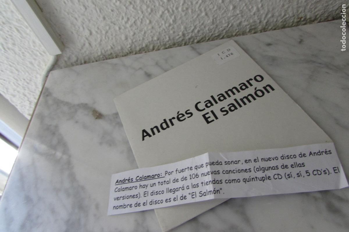 CDs de m&uacute;sica: ANDRES CALAMARO. El salmon (cd-single CADENA 100) - Foto 1